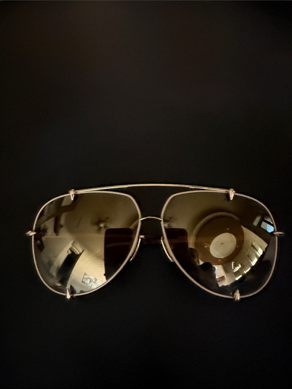 DITA Aviator Sunglasses with Gold Frame and Brown Lenses